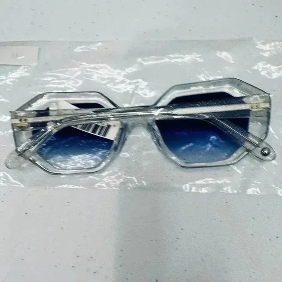 Garrett Leight Sunnies Jaqueline Semi Flat Ultra Marine Gradient Sunglasses New